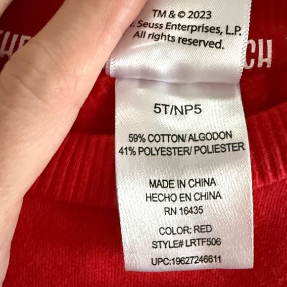 Red Grinch Sweatshirt and Pants Set - Picture 4 of 4